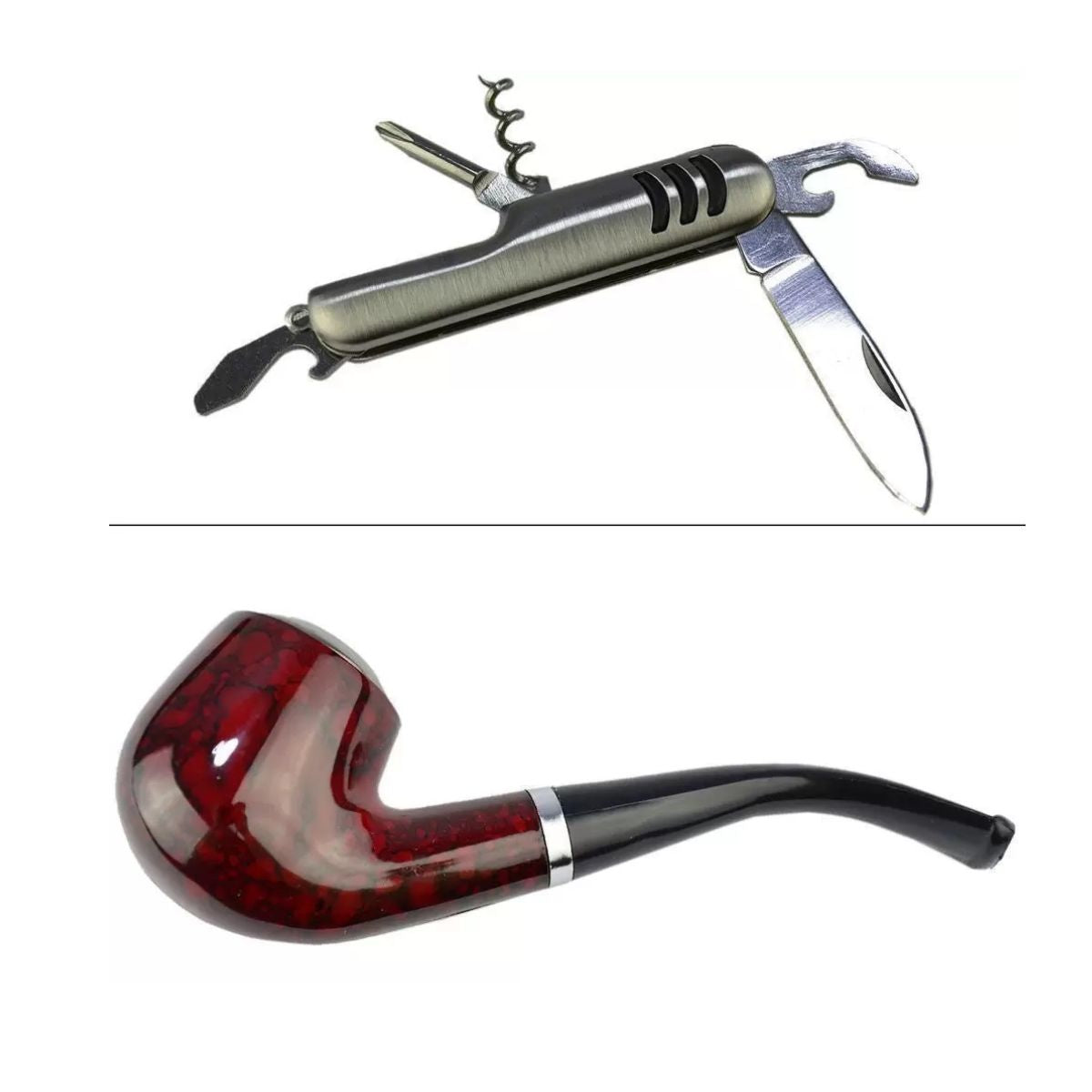 Kit Cantil De Bolso Funil Cachimbo Canivete Multifuncional Kit Cantil De Bolso Funil Cachimbo Canivete Multifuncional